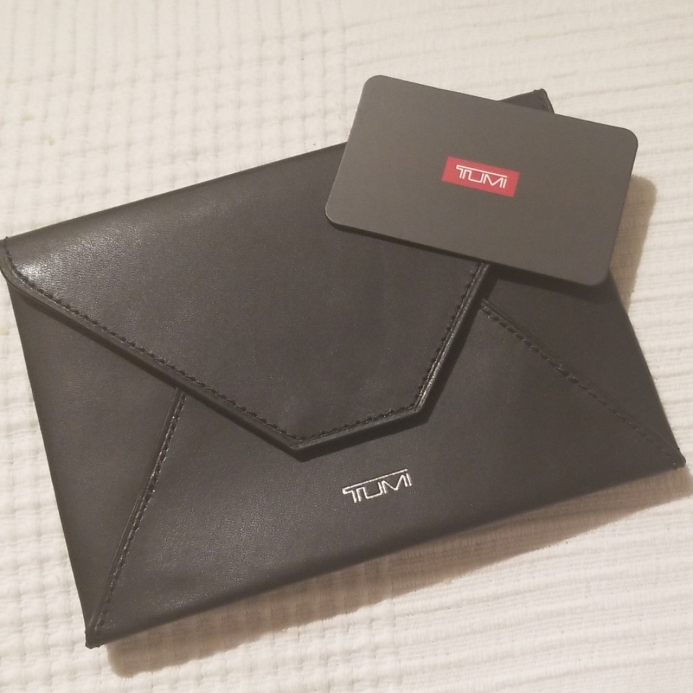 Tumi leather passport envelope